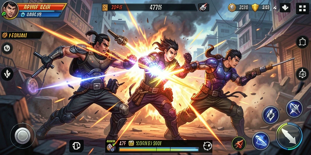 Screenshot 47F menampilkan aksi seru dalam gameplay yang intens.