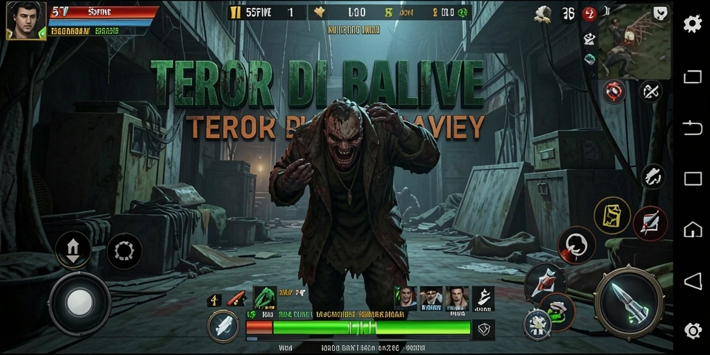 Tangkapan layar gameplay 55FIVE yang menegangkan dan menyeramkan.