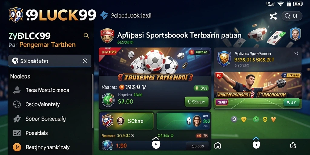 Tampilan menarik aplikasi sportsbook 99LUCK99 saat bermain.