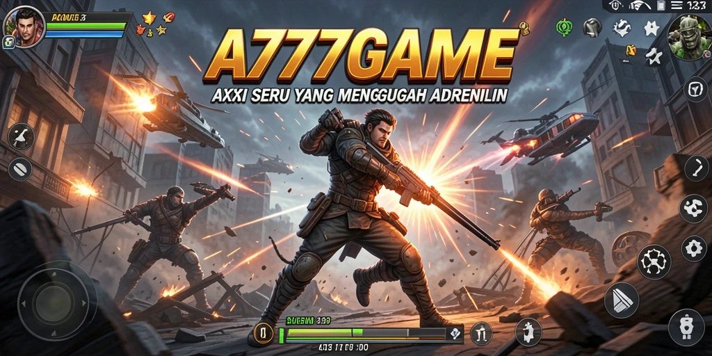 Screenshot A777GAME menampilkan aksi seru gameplay yang mendebarkan.