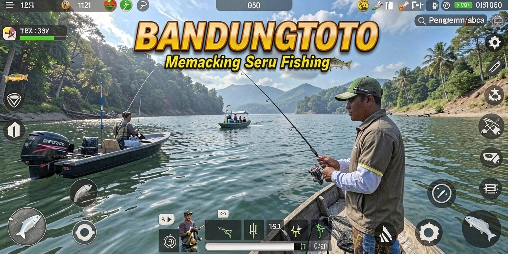 Tampilan gameplay <strong>BANDUNGTOTO</strong> dengan aksi memancing yang mendebarkan.