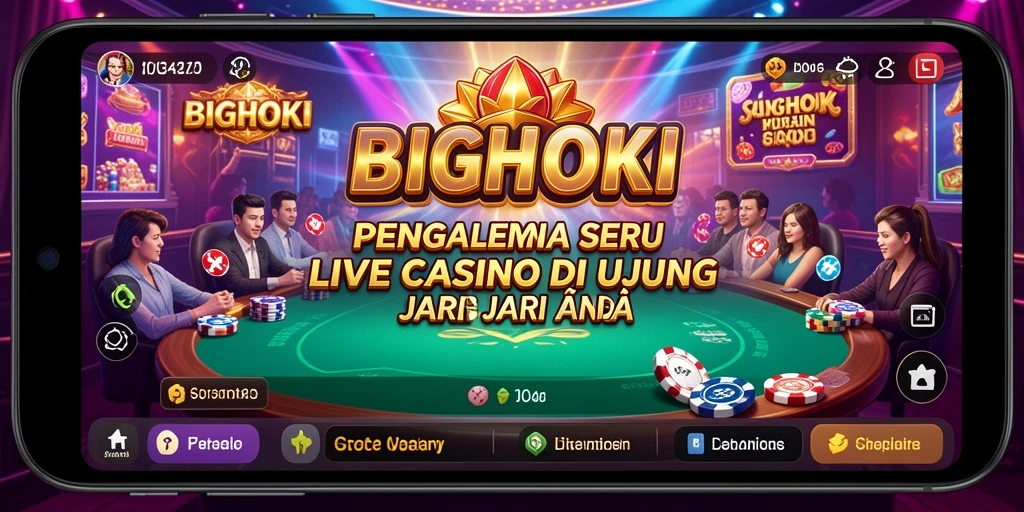 Tampilan gameplay menarik dan interaktif dalam BIGHOKI.