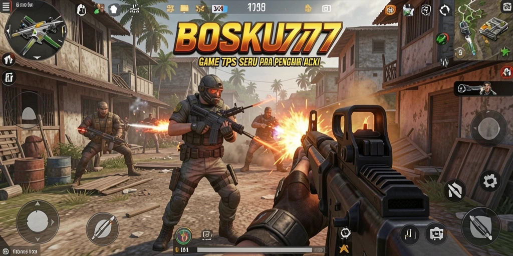 Gameplay mendebarkan di BOSKU777 dengan aksi tembak menembak yang intens.