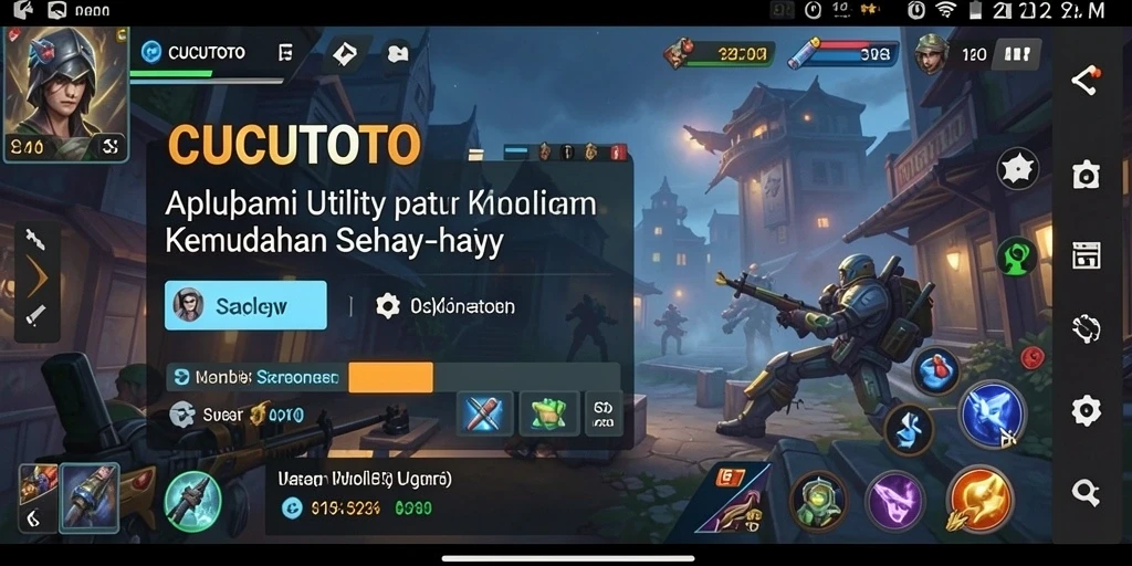 Tampilan utama CUCUTOTO dengan fitur-fitur utility yang memudahkan.