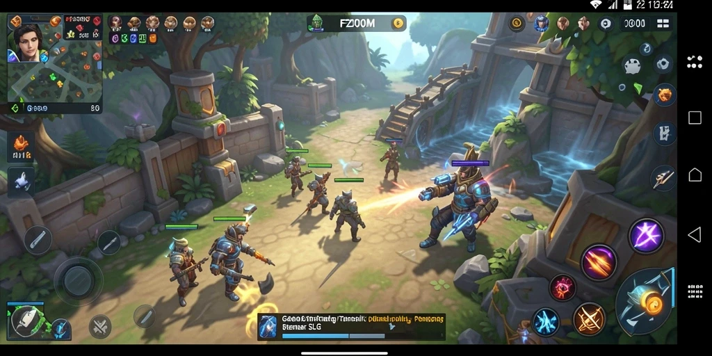 Tampilan gameplay F200M yang menarik dan strategis.