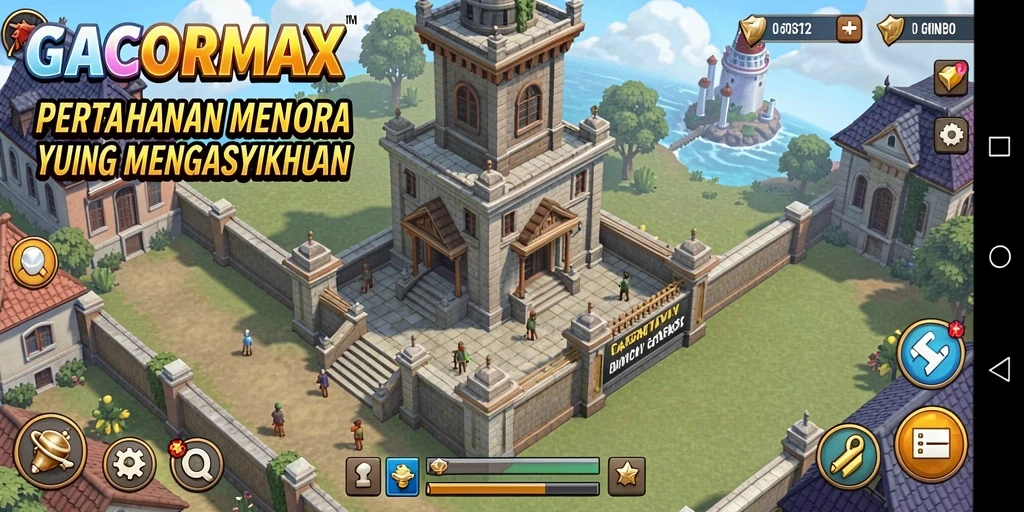 Gameplay seru GACORMAX dalam pertahanan menara.