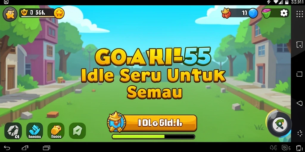 Tampilan menarik dari gameplay Idle di GOAL55.
