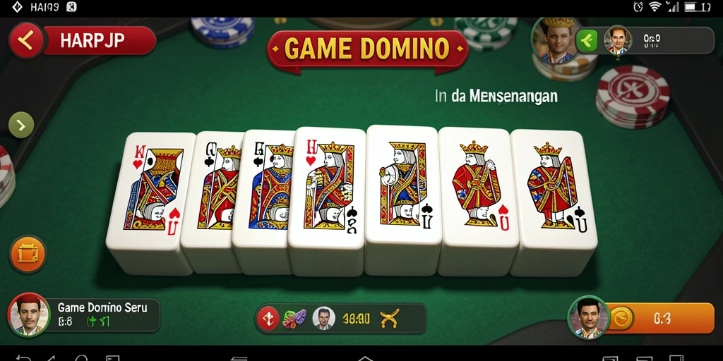 Tampilan menarik dari gameplay domino di HARAPJP.