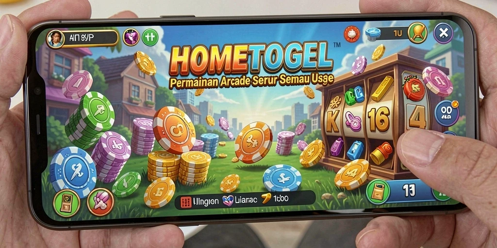 Tampilan gameplay seru dan penuh warna dari HOMETOGEL.