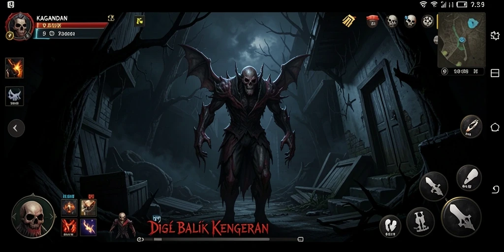 Screenshot gameplay KAGANDAN yang mencekam dan menakutkan.