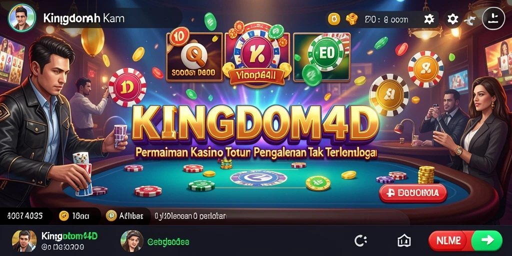 Tangkapan layar utama KINGDOM4D menampilkan pengalaman permainan Kasino yang mendebarkan.