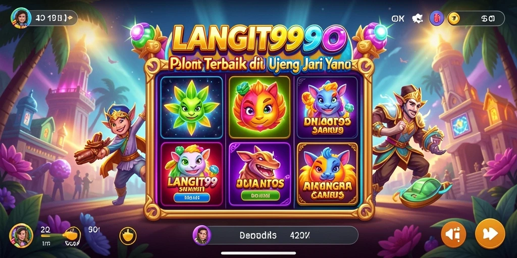 Screenshot menunjukkan gameplay Slot LANGIT99 yang seru dan mengasyikkan.