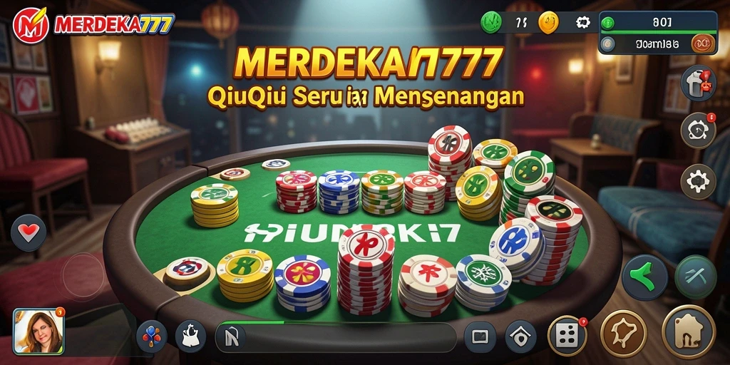 Tampilan gameplay seru dalam MERDEKA777 QiuQiu.