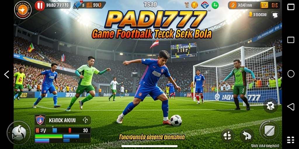 Gameplay <strong>PADI777</strong> menampilkan aksi sepak bola yang mendebarkan.