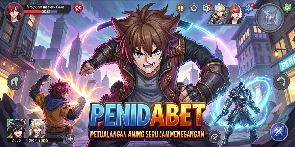 Screenshot menunjukkan karakter aktif dalam pertarungan anime yang seru.