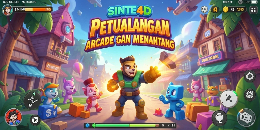 Tangkapan layar gameplay SINTE4D yang menunjukkan petualangan seru.