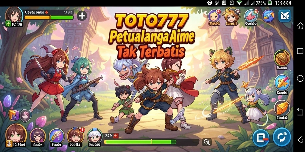 Tampilan gameplay TOTO777 dengan karakter anime yang menawan.