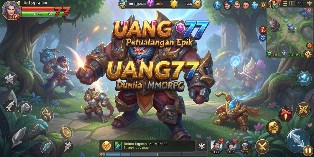Tampilan gameplay menarik dalam dunia MMORPG UANG77.