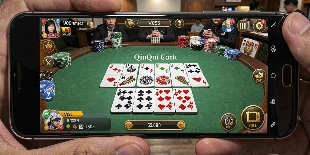 Tampilan gameplay seru dari VC55 dalam QiuQiu.