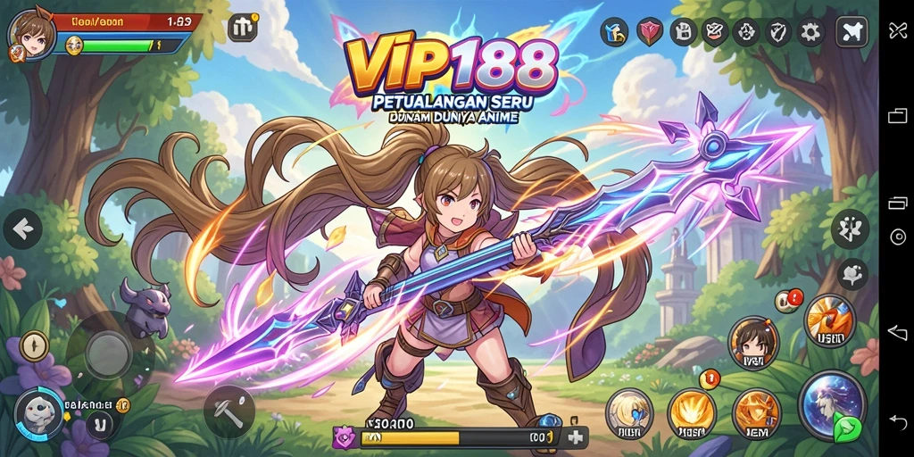 Tampilan gameplay yang memukau dari karakter Anime.