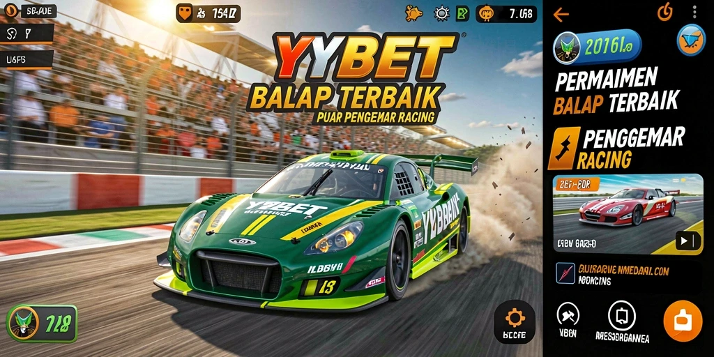 Tangkapan layar gameplay YYBET dengan aksi balap yang mendebarkan.
